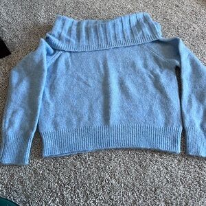 Light blue off shoulder sweater nw